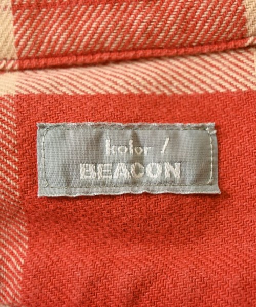 kolor/BEACON（カラービーコン）カジュアルシャツ 赤 サイズ:3(L位) メンズ/2200682078030