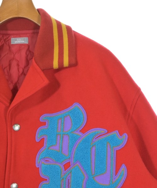 kolor/BEACON（カラービーコン）スタジャン 赤 サイズ:3(L位) メンズ/2200651205092