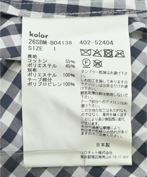 kolor/BEACON（カラービーコン）カジュアルシャツ 黒 サイズ:1(S位) メンズ/2200729485050