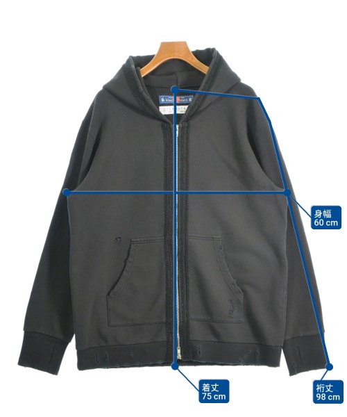 black means（ブラックミーンズ）パーカー グレー サイズ:4(XL位) メンズ/2200677697079