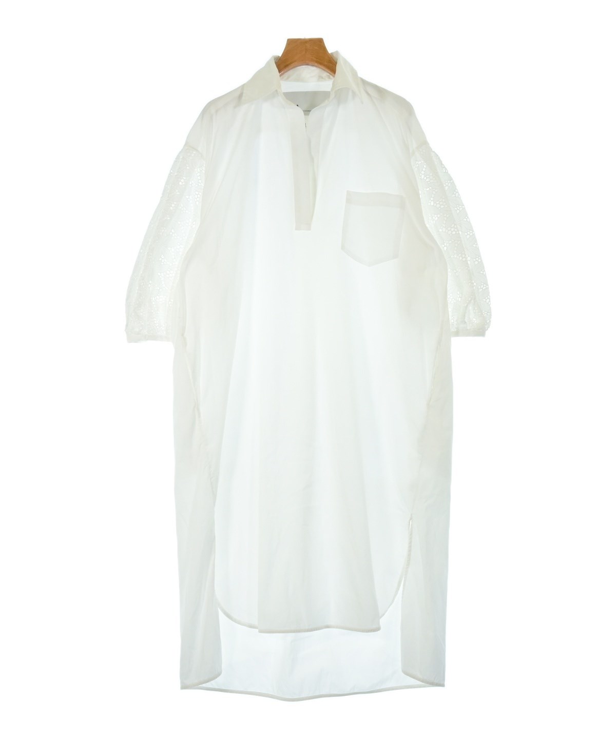 ティッカ　シャツワンピース　ホワイト　サイズフリー TICCA (ティッカ) コートシャツワンピース offwhite