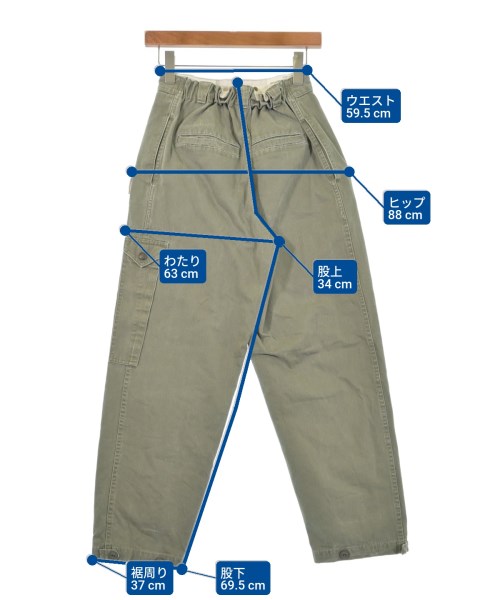 TICCA（ティッカ）カーゴパンツ カーキ サイズ:0(XS位) レディース/2200617087182