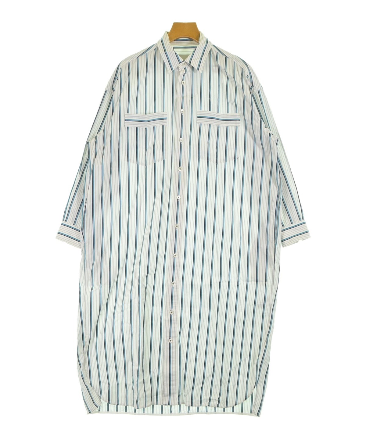 TICCA シャツワンピース ティッカ TICCA オープンカラーシャツワンピース （black stripe） -靴