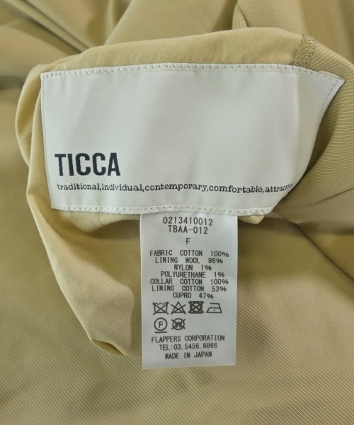 TICCA（ティッカ）ステンカラーコート ベージュ サイズ:F レディース/2200716842026