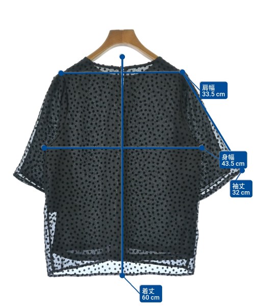 MICHEL KLEIN（ミッシェルクラン）ブラウス 黒 サイズ:38(M位) レディース/2200623099148