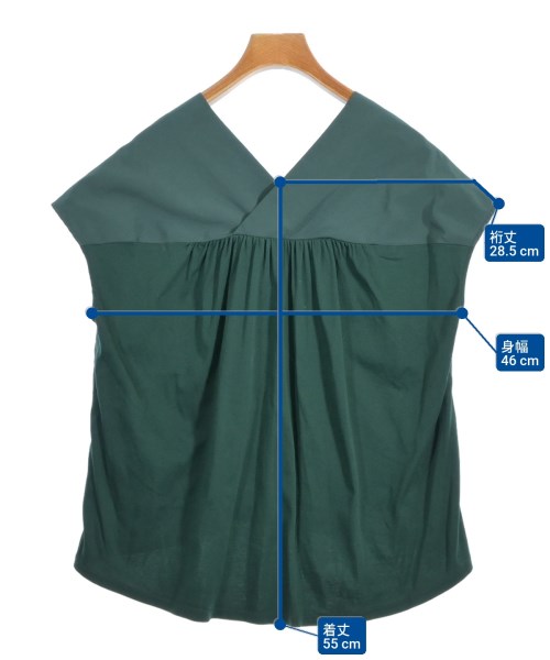 MICHEL KLEIN（ミッシェルクラン）ブラウス 緑 サイズ:38(M位) レディース/2200663339075