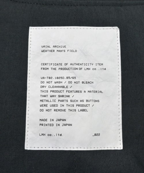 VAINL ARCHIVE（ヴァイナルアーカイブ）カジュアルシャツ 黒 サイズ:L メンズ/2200619912086