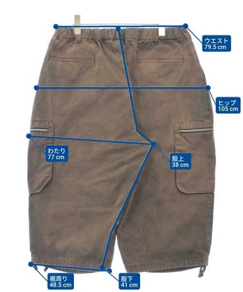 VAINL ARCHIVE（ヴァイナルアーカイブ）ショートパンツ 茶 サイズ:L メンズ/2200619363154