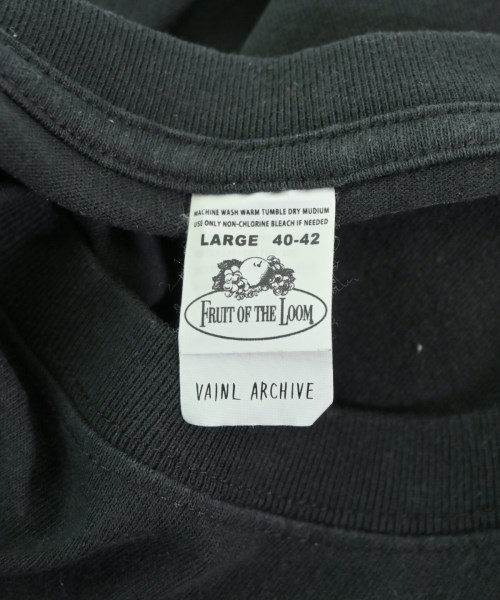 VAINL ARCHIVE（ヴァイナルアーカイブ）Tシャツ・カットソー 黒 サイズ:L メンズ/2200699032070