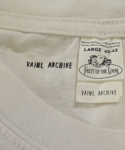 VAINL ARCHIVE（ヴァイナルアーカイブ）Tシャツ・カットソー 白 サイズ:L メンズ/2200708313190