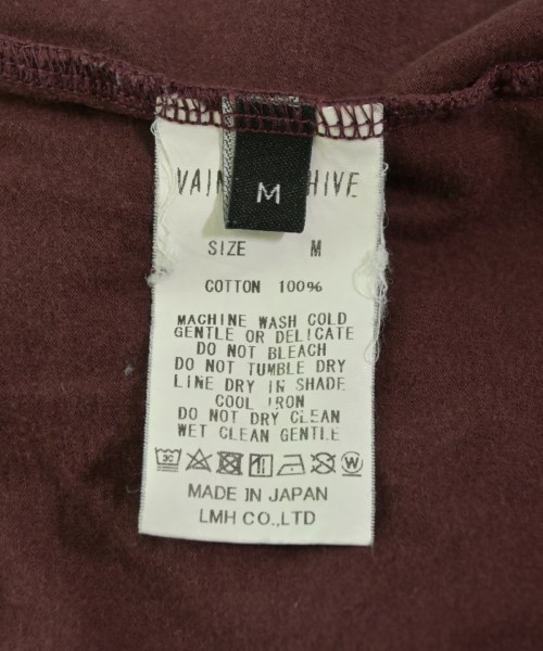 VAINL ARCHIVE（ヴァイナルアーカイブ）Tシャツ・カットソー 赤 サイズ:M メンズ/2200716238133