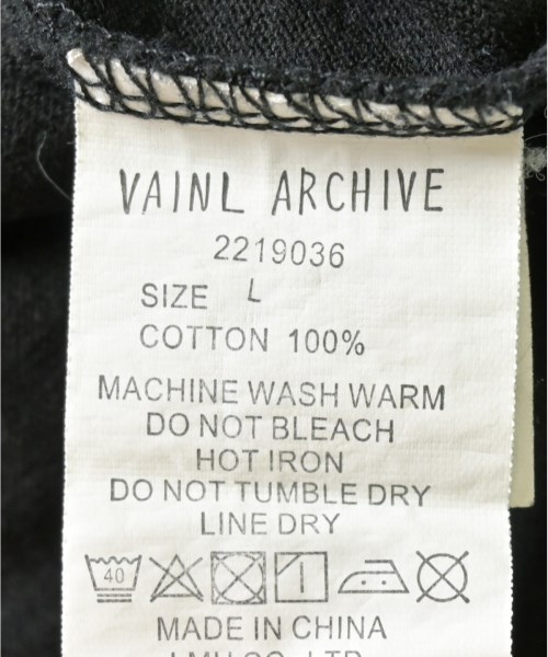 VAINL ARCHIVE（ヴァイナルアーカイブ）Tシャツ・カットソー 黒 サイズ:L メンズ/2200716238157