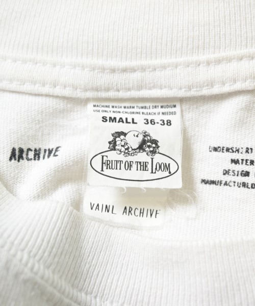 VAINL ARCHIVE（ヴァイナルアーカイブ）Tシャツ・カットソー 白 サイズ:S メンズ/2200716238225
