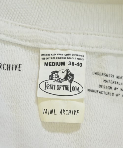 VAINL ARCHIVE（ヴァイナルアーカイブ）Tシャツ・カットソー 白 サイズ:M メンズ/2200717142057