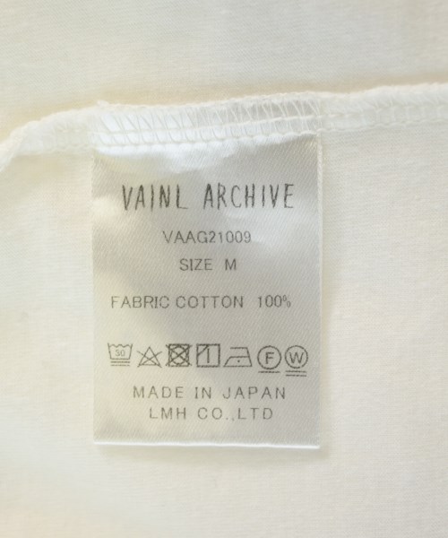 VAINL ARCHIVE（ヴァイナルアーカイブ）Tシャツ・カットソー 白 サイズ:M メンズ/2200728574076
