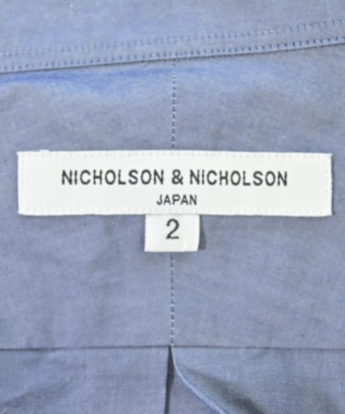 nicholson and nicholson（ニコルソンアンドニコルソン）ドレスシャツ 青 サイズ:2(M位) メンズ/2200682386265