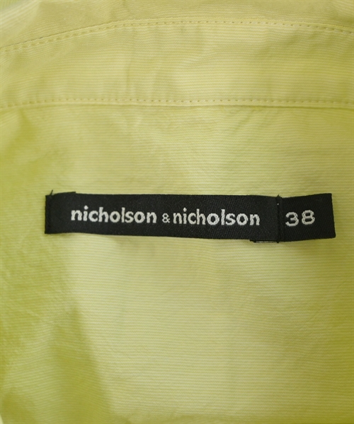 nicholson and nicholson（ニコルソンアンドニコルソン）カジュアルシャツ 黄 サイズ:38(M位) レディース/2200612612280