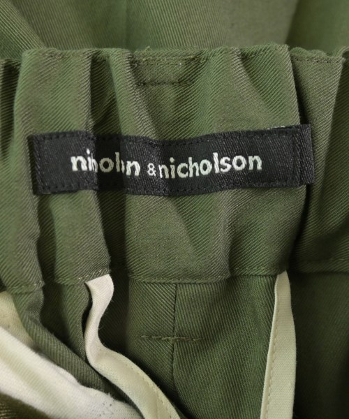 nicholson and nicholson（ニコルソンアンドニコルソン）チノパン カーキ サイズ:38(M位) レディース/2200694185030