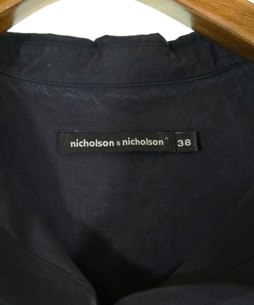 nicholson and nicholson（ニコルソンアンドニコルソン）ブラウス 紺 サイズ:38(M位) レディース/2200712365031