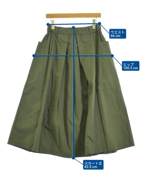 nicholson and nicholson（ニコルソンアンドニコルソン）ロング・マキシ丈スカート カーキ サイズ:38(M位) レディース/2200663558094