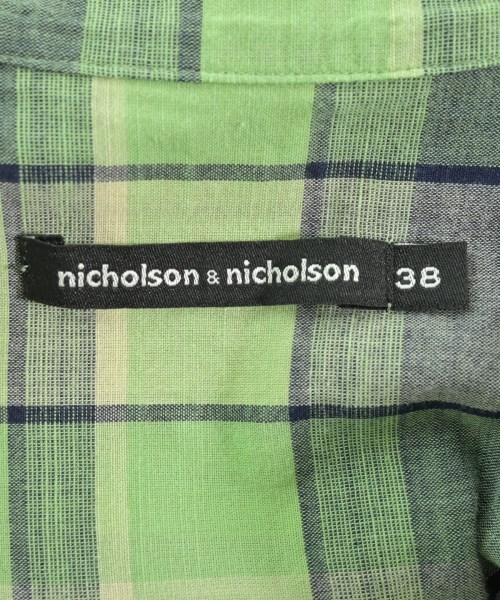 nicholson and nicholson（ニコルソンアンドニコルソン）ブラウス 緑 サイズ:38(M位) レディース/2200668102117