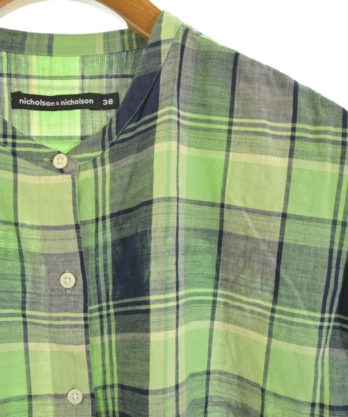 nicholson and nicholson（ニコルソンアンドニコルソン）ブラウス 緑 サイズ:38(M位) レディース/2200668102117