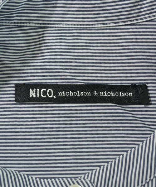 NICO,nicholson and nicholson（ニコニコルソンアンドニコルソン）カジュアルシャツ 紺 サイズ:F レディース/2200643830035