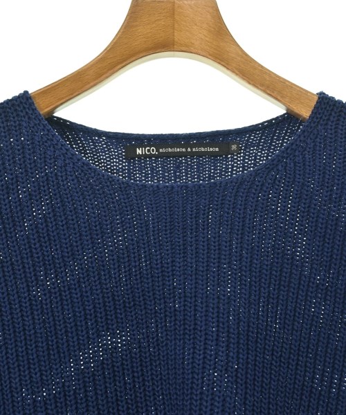 NICO,nicholson and nicholson（ニコニコルソンアンドニコルソン）ニット・セーター 紺 サイズ:36(S位) レディース/2200673554031