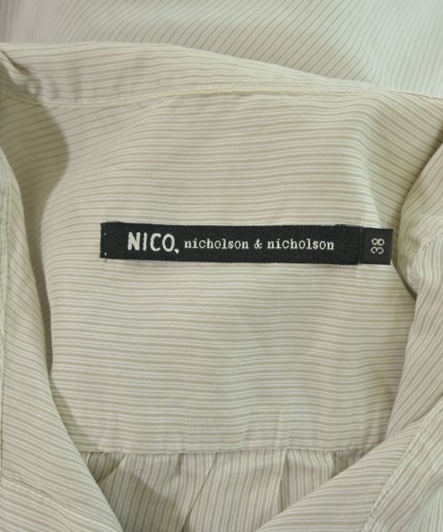 NICO,nicholson and nicholson（ニコニコルソンアンドニコルソン）カジュアルシャツ ベージュ サイズ:38(M位) レディース/2200688768065