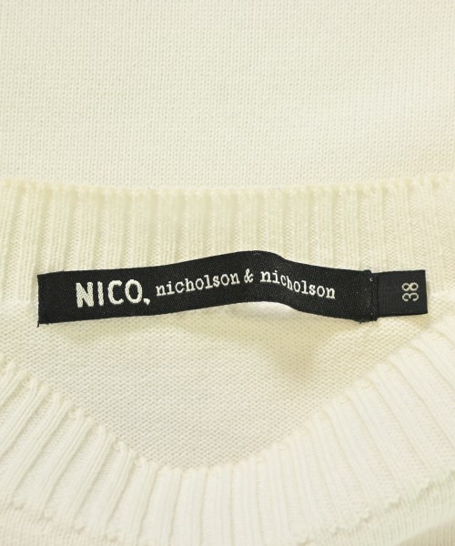 NICO,nicholson and nicholson（ニコニコルソンアンドニコルソン）ニット・セーター 白 サイズ:38(M位) レディース/2200694848126