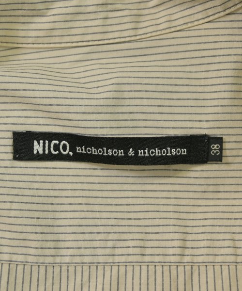 NICO,nicholson and nicholson（ニコニコルソンアンドニコルソン）カジュアルシャツ ベージュ サイズ:38(M位) レディース/2200697148094