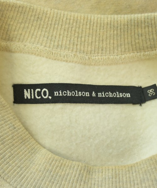 NICO,nicholson and nicholson（ニコニコルソンアンドニコルソン）スウェット 白 サイズ:38(M位) レディース/2200711252257