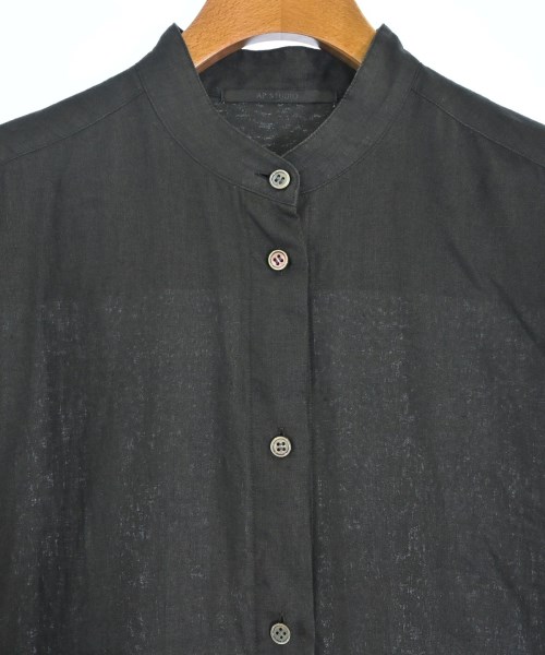 AP STUDIO（エーピーストゥディオ）シャツワンピース 黒 サイズ:-(M位) レディース/2200657783037