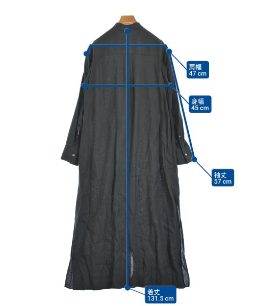 AP STUDIO（エーピーストゥディオ）シャツワンピース 黒 サイズ:-(M位) レディース/2200657783037