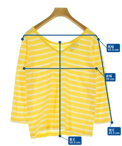 Le minor（ルミノア）Tシャツ・カットソー 黄 サイズ:1(S位) レディース/2200608671062