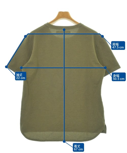 CURLY（カーリー）Tシャツ・カットソー カーキ サイズ:2(M位) メンズ/2200716245117
