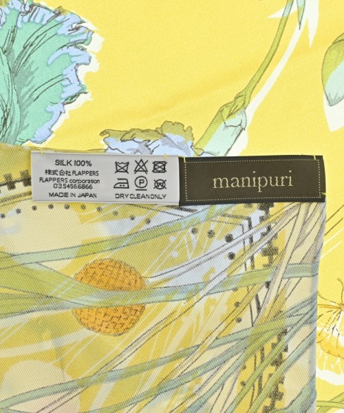 manipuri（マニプリ）バンダナ・スカーフ 黄 サイズ:- レディース/2200620312080