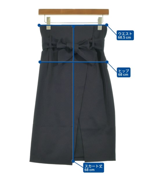 ROPE Eternal（ロペエターナル）ひざ丈スカート 紺 サイズ:38(M位) レディース/2200641392016