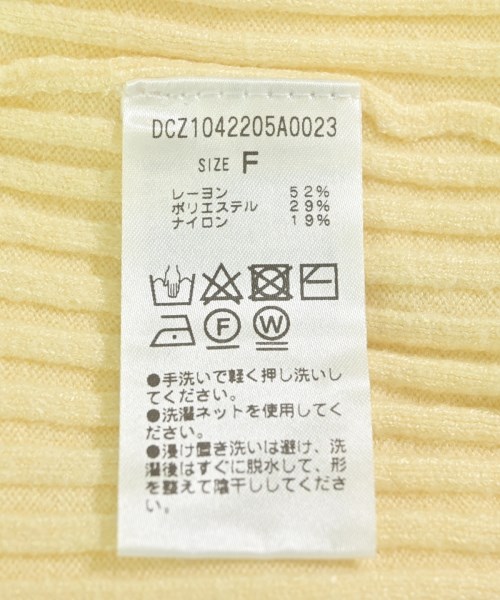 Discoat（ディスコート）ニット・セーター 黄 サイズ:F レディース/2200693415152