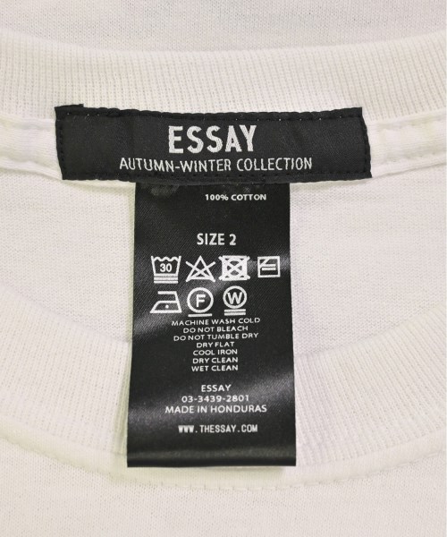 ESSAY（エッセイ）Tシャツ・カットソー 白 サイズ:2(M位) メンズ/2200501784036