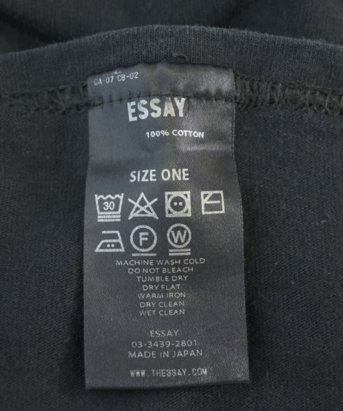 ESSAY（エッセイ）Tシャツ・カットソー 黒 サイズ:ONE メンズ/2200559528156