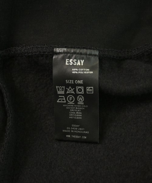 ESSAY（エッセイ）スウェット 黒 サイズ:F メンズ/2200617520054