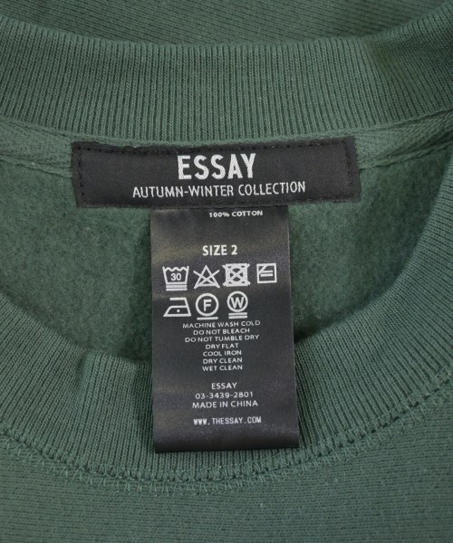 ESSAY（エッセイ）スウェット 緑 サイズ:2(M位) メンズ/2200617520344