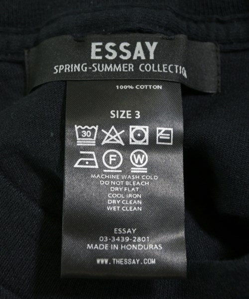 ESSAY（エッセイ）Tシャツ・カットソー 黒 サイズ:3(L位) メンズ/2200617520436