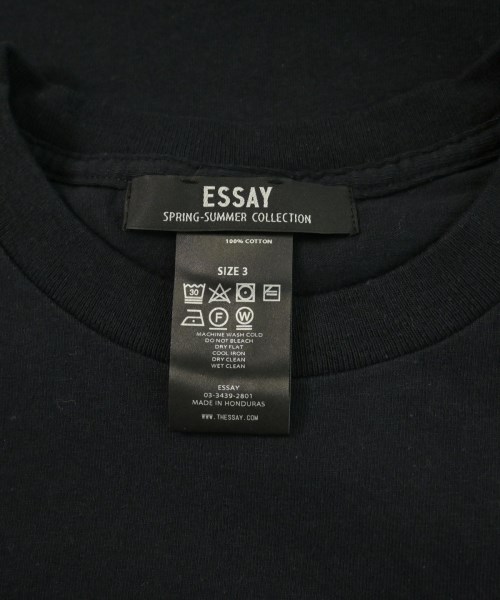 ESSAY（エッセイ）Tシャツ・カットソー 黒 サイズ:3(L位) メンズ/2200617520450