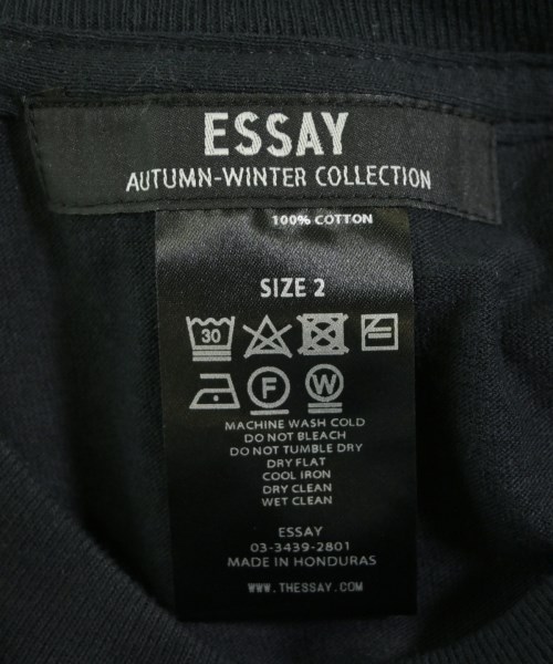 ESSAY（エッセイ）Tシャツ・カットソー 黒 サイズ:2(M位) メンズ/2200617520474