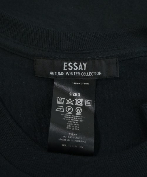 ESSAY（エッセイ）Tシャツ・カットソー 黒 サイズ:3(L位) メンズ/2200625951062