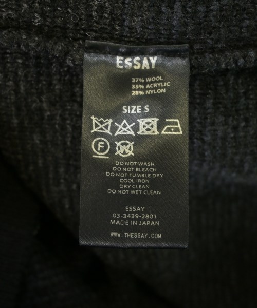 ESSAY（エッセイ）ニット・セーター 黒 サイズ:S メンズ/2200620249010