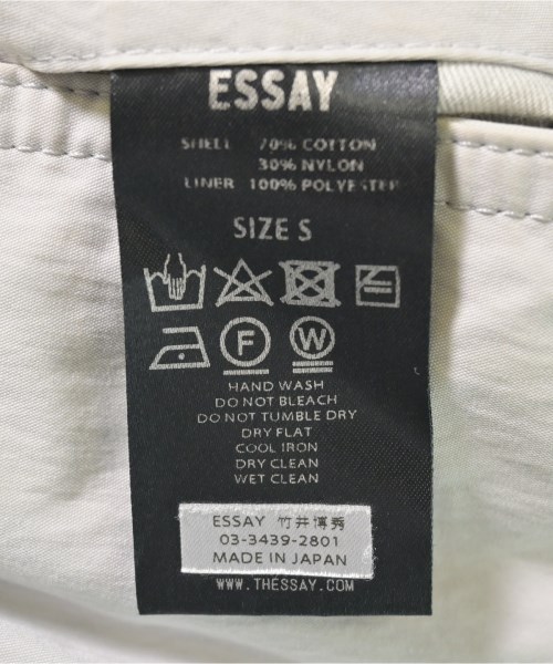 ESSAY（エッセイ）カーゴパンツ 白 サイズ:S メンズ/2200620249058