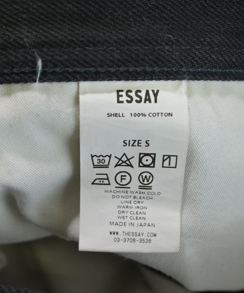 ESSAY（エッセイ）デニムパンツ 黒 サイズ:S メンズ/2200695531416